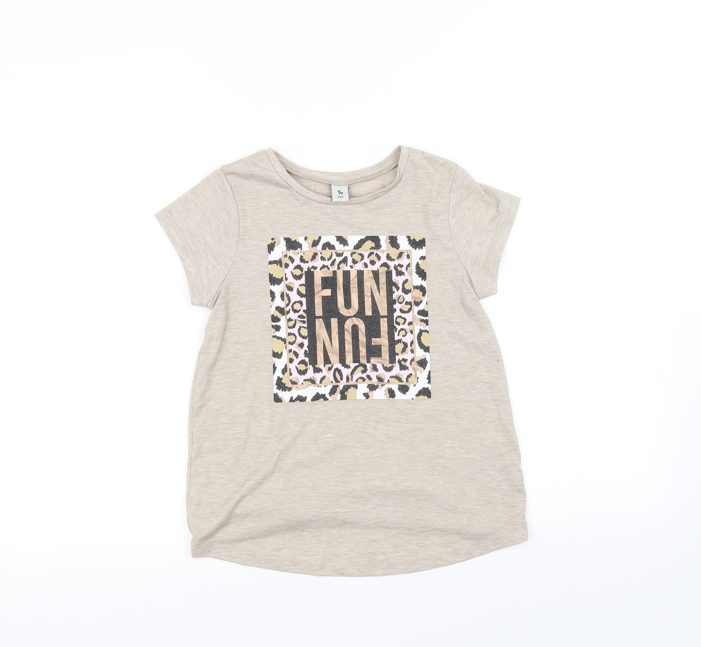 TU Girls Grey   Basic T-Shirt Size 9 Years