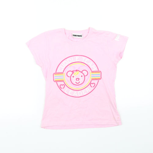Fortnite Girls Pink   Basic T-Shirt Size S