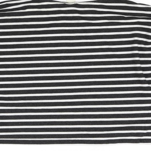Basic Womens Black Striped  Basic T-Shirt Size S