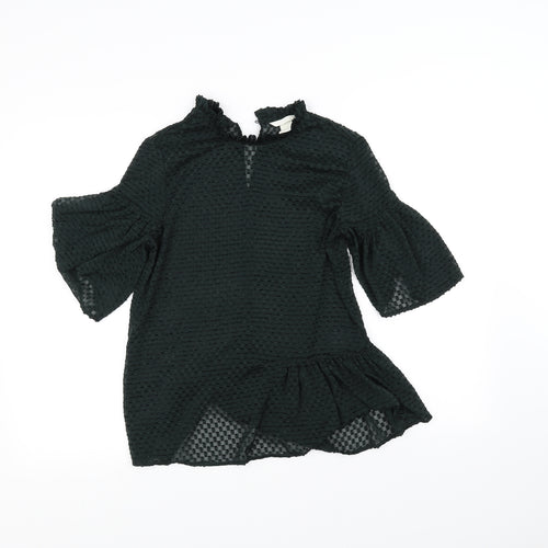 H&M Womens Black   Basic Blouse Size 6
