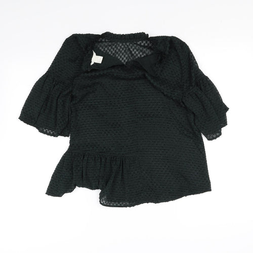 H&M Womens Black   Basic Blouse Size 6