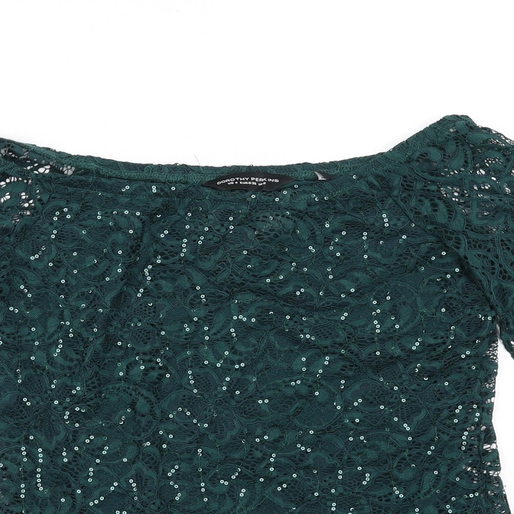 dorothy perkis Womens Green   Basic Blouse Size 8