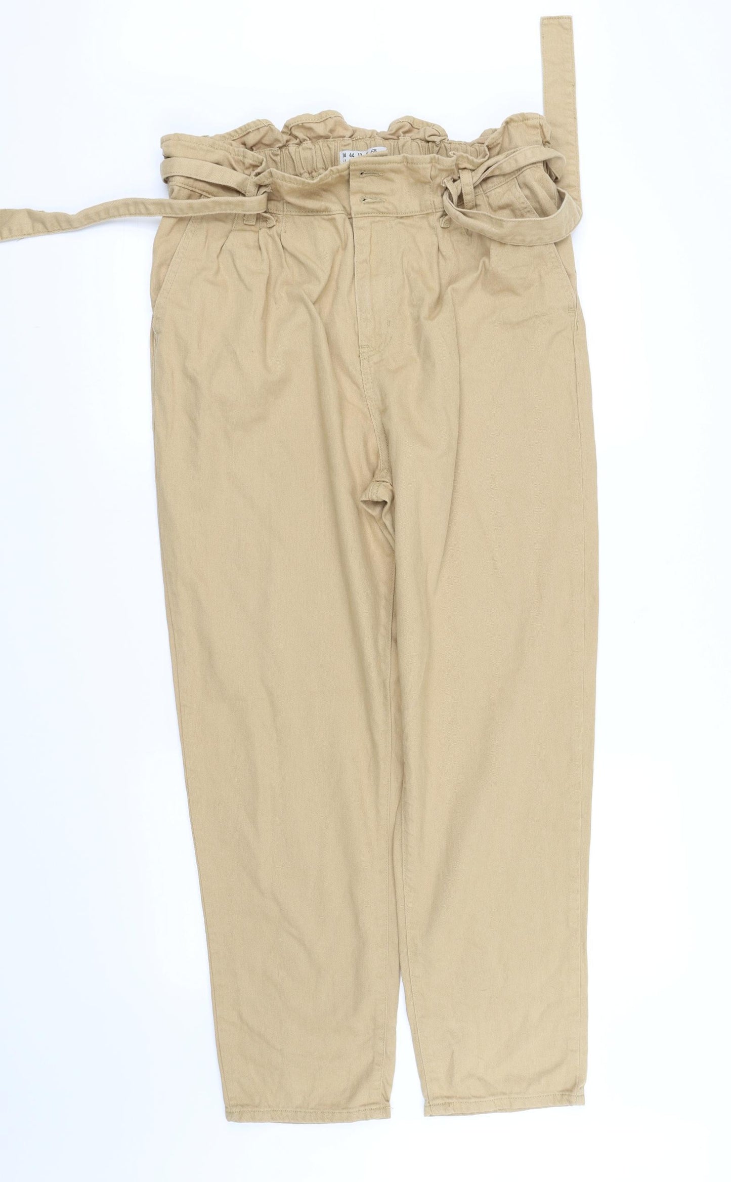 deniem co Womens Beige   Trousers  Size 16 L32 in