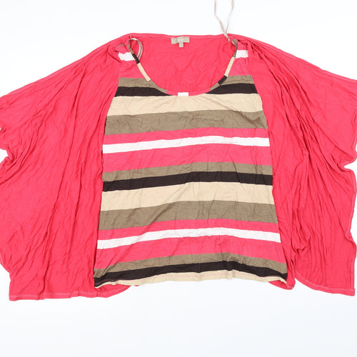 Soon Womens Red   Basic T-Shirt Size 14