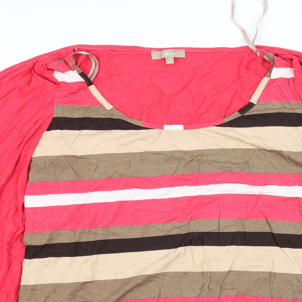 Soon Womens Red   Basic T-Shirt Size 14