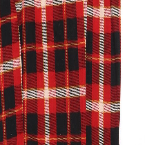 qed london Womens Orange Check  Fit & Flare  Size S