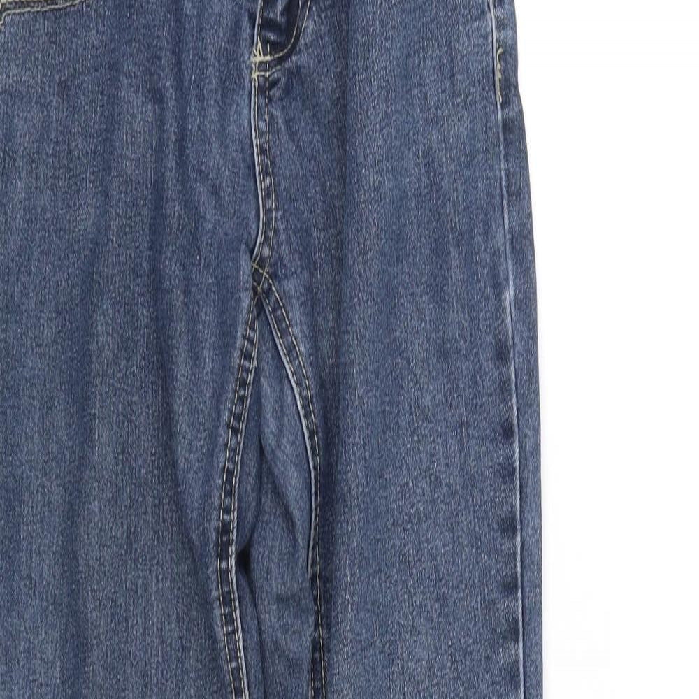 deniem co Womens Blue   Trousers  Size 8 L30 in
