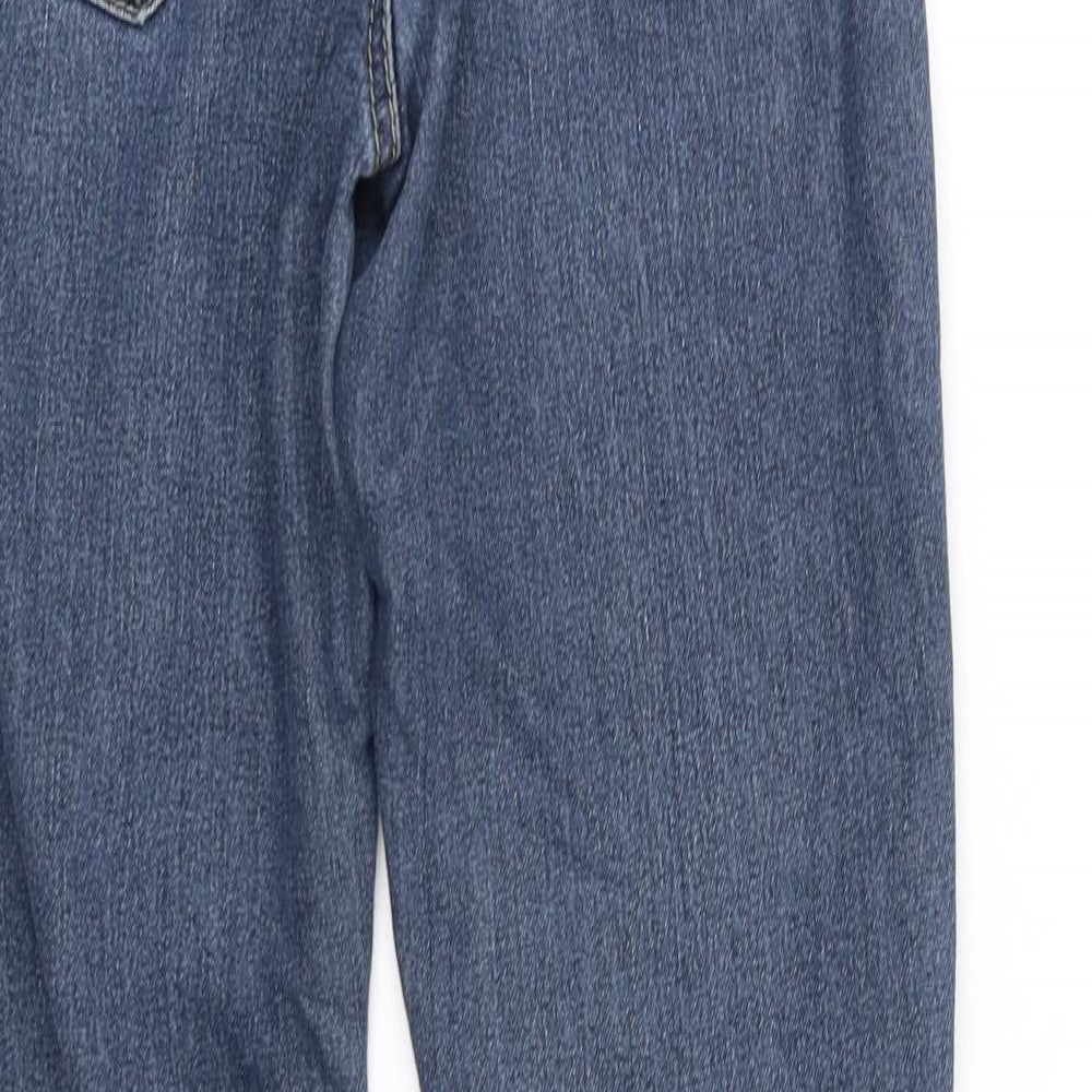 deniem co Womens Blue   Trousers  Size 8 L30 in