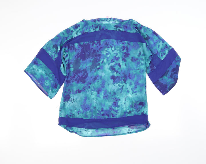 Per Una Womens Blue Basic Blouse Size 10