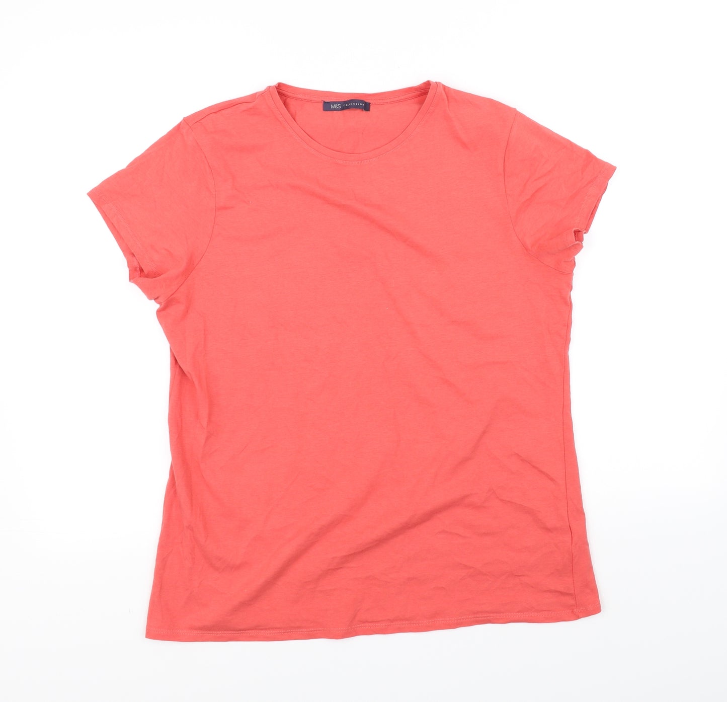 m&s Womens Pink   Basic T-Shirt Size 16