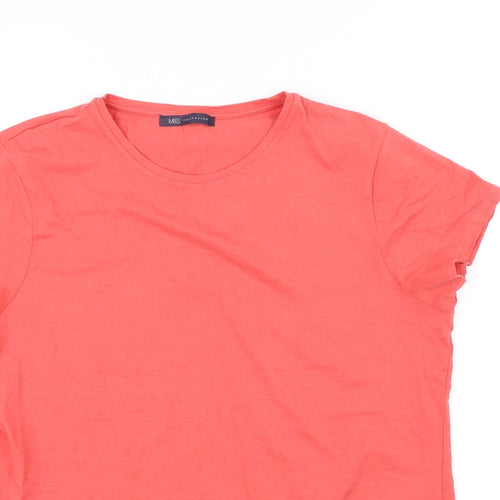 m&s Womens Pink   Basic T-Shirt Size 16