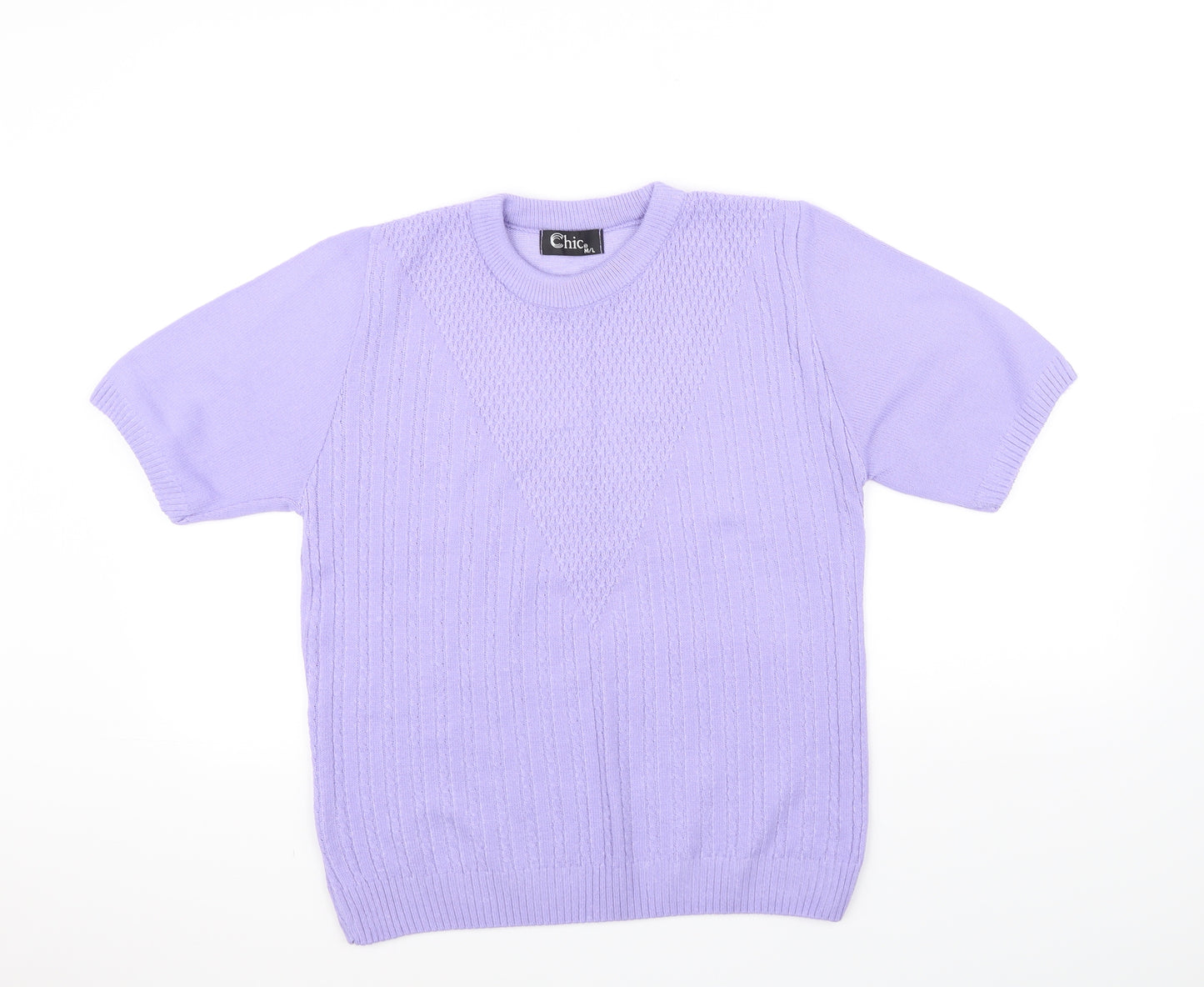 CHIC Womens Purple   Pullover Jumper Size M