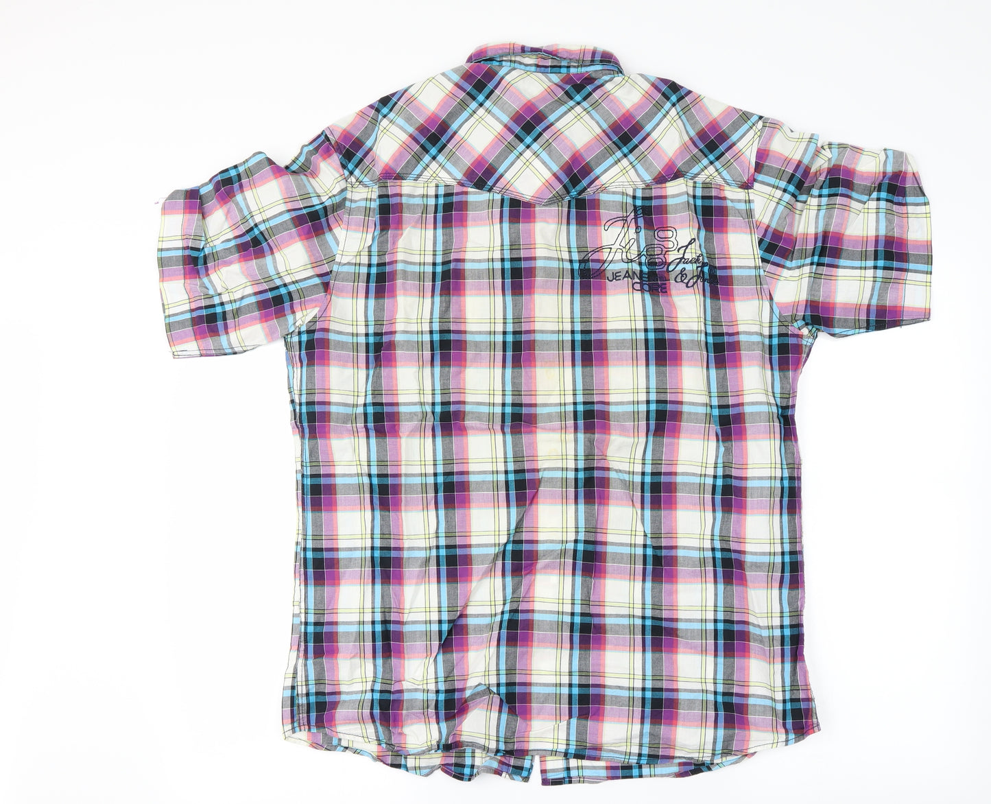 Jack&Jones  Mens White Check   Button-Up Size XL