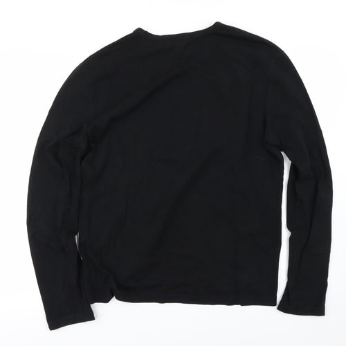 Kenvelo  Mens Black    T-Shirt Size L