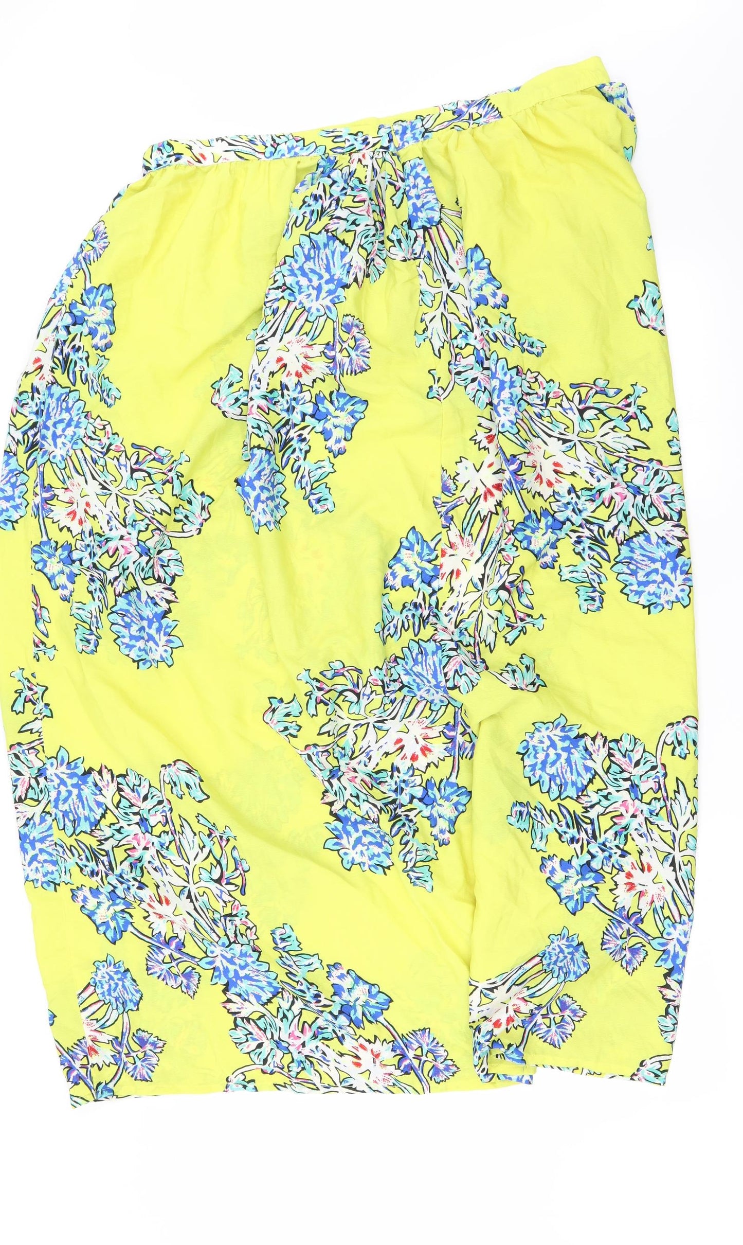 Atmosphere Womens Yellow Floral  A-Line Skirt Size 20