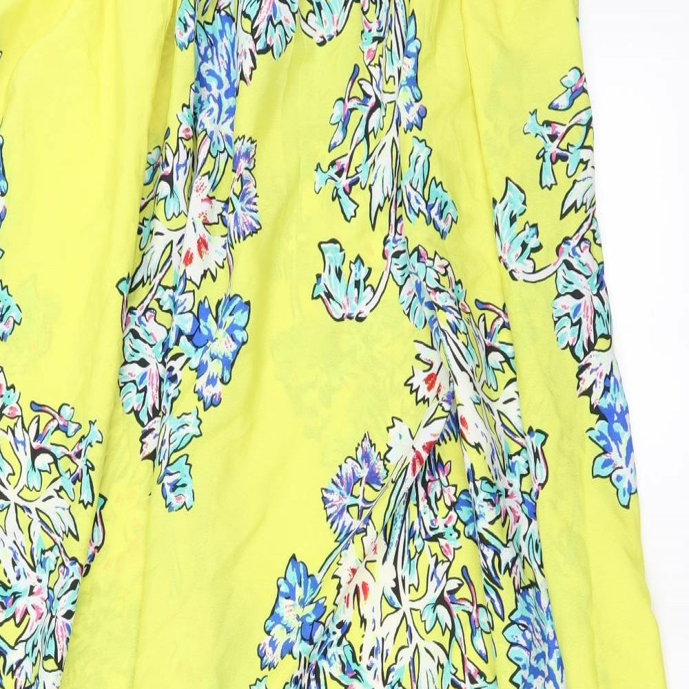 Atmosphere Womens Yellow Floral  A-Line Skirt Size 20