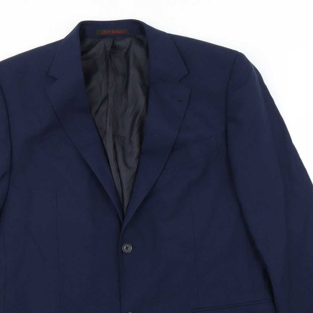 Jeff Banks Mens Blue   Jacket Blazer Size 42