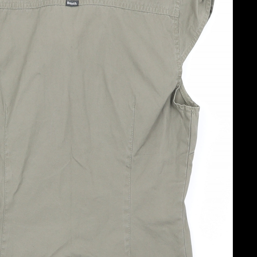 Bench Womens Brown   Basic Button-Up Size L