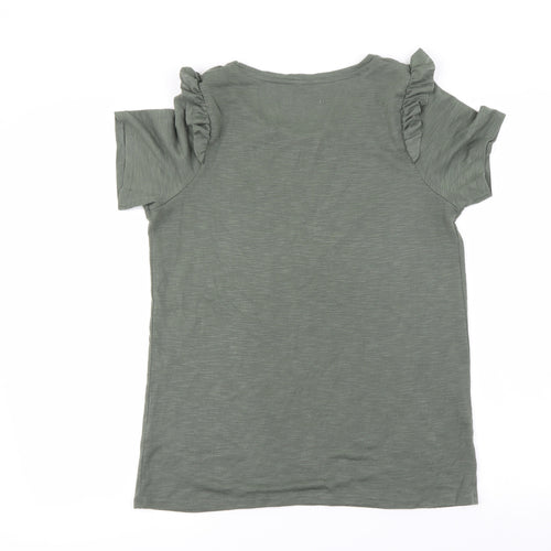 Papaya Womens Green   Basic T-Shirt Size 10