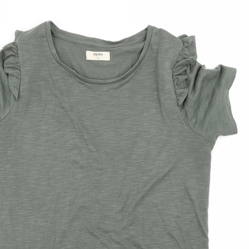 Papaya Womens Green   Basic T-Shirt Size 10