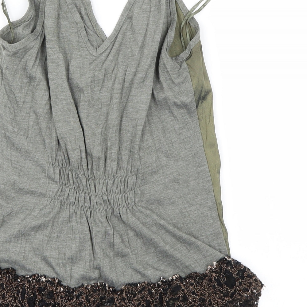 River Island Womens Grey   Basic T-Shirt Size 10