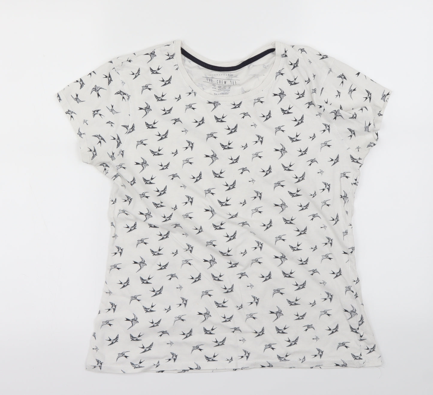 Atmosphere Womens White   Basic T-Shirt Size 12