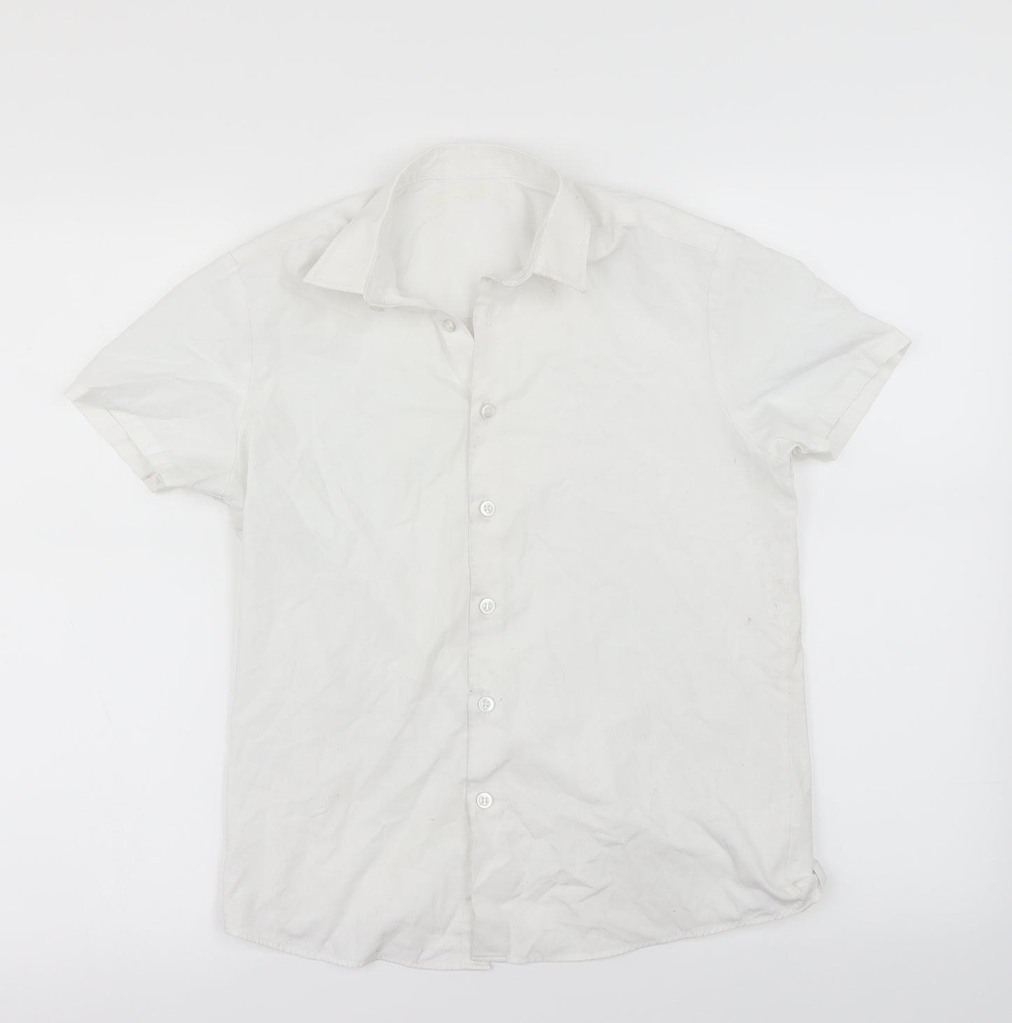 George Boys White   Basic Button-Up Size 10-11 Years