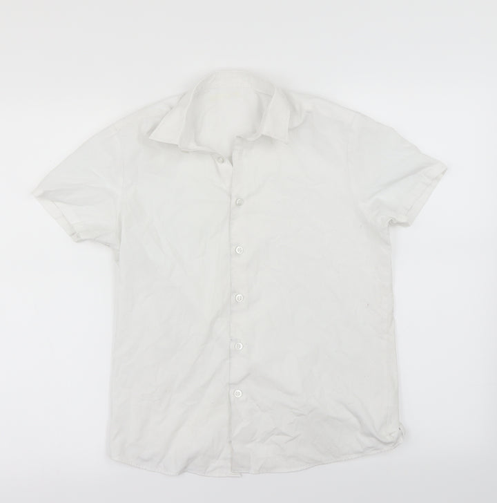 George Boys White   Basic Button-Up Size 10-11 Years