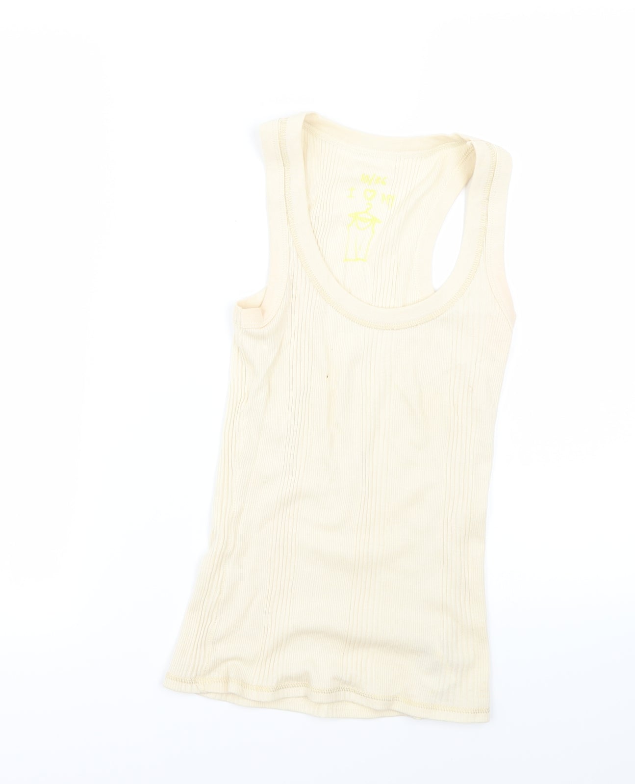 Preworn Womens Yellow   Basic T-Shirt Size 10