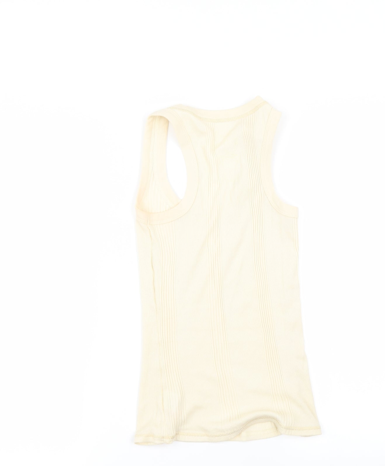 Preworn Womens Yellow   Basic T-Shirt Size 10