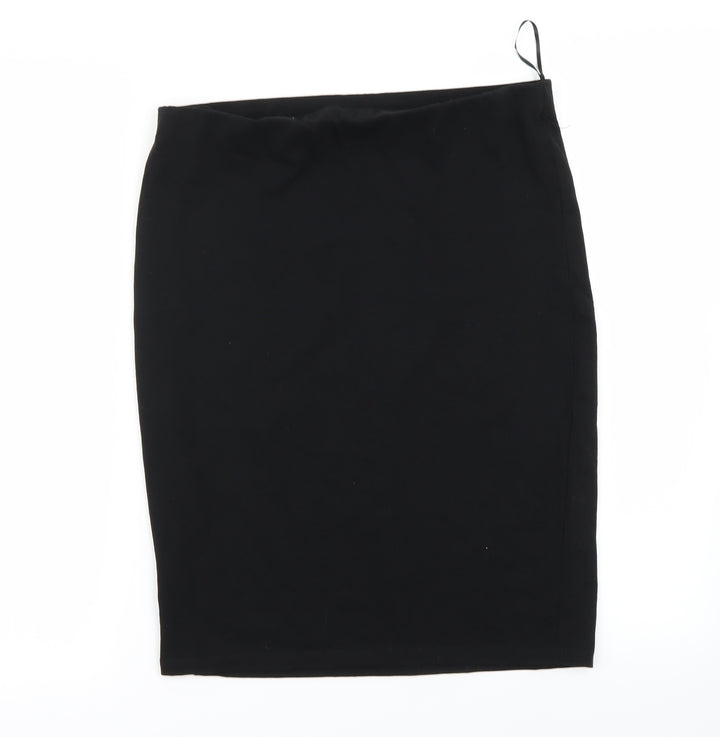 George Womens Black A-Line Skirt Size 12