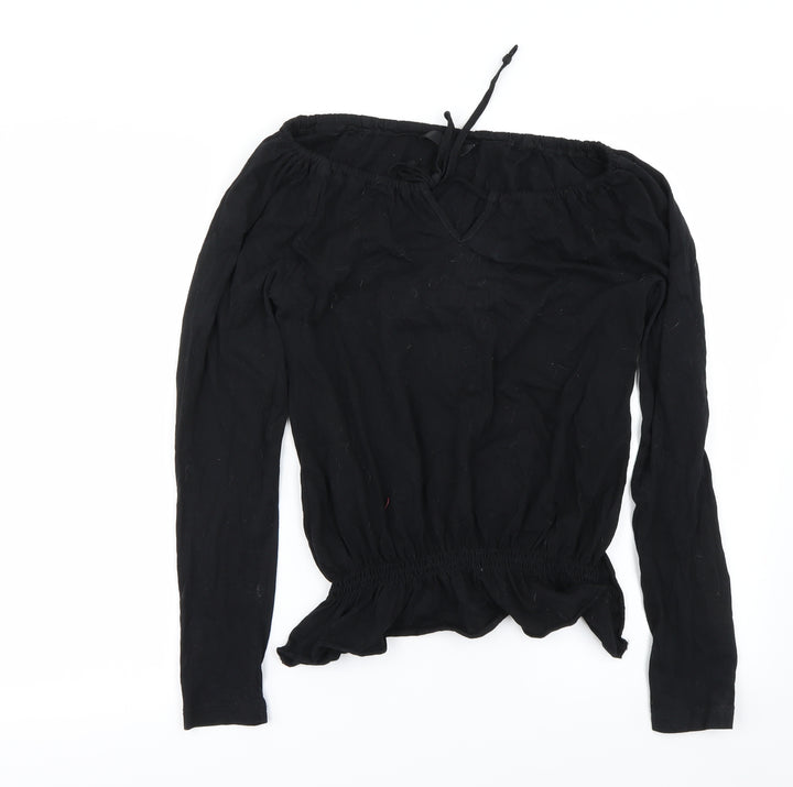 F&F Womens Black Basic Blouse Size 8