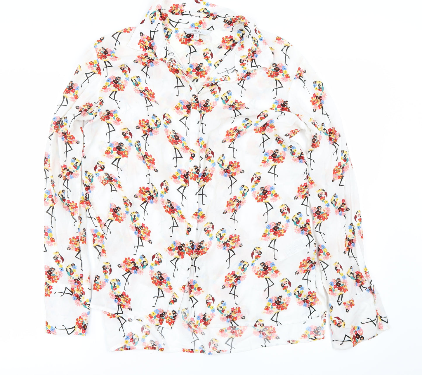 NEXT Womens White   Basic Button-Up Size 10