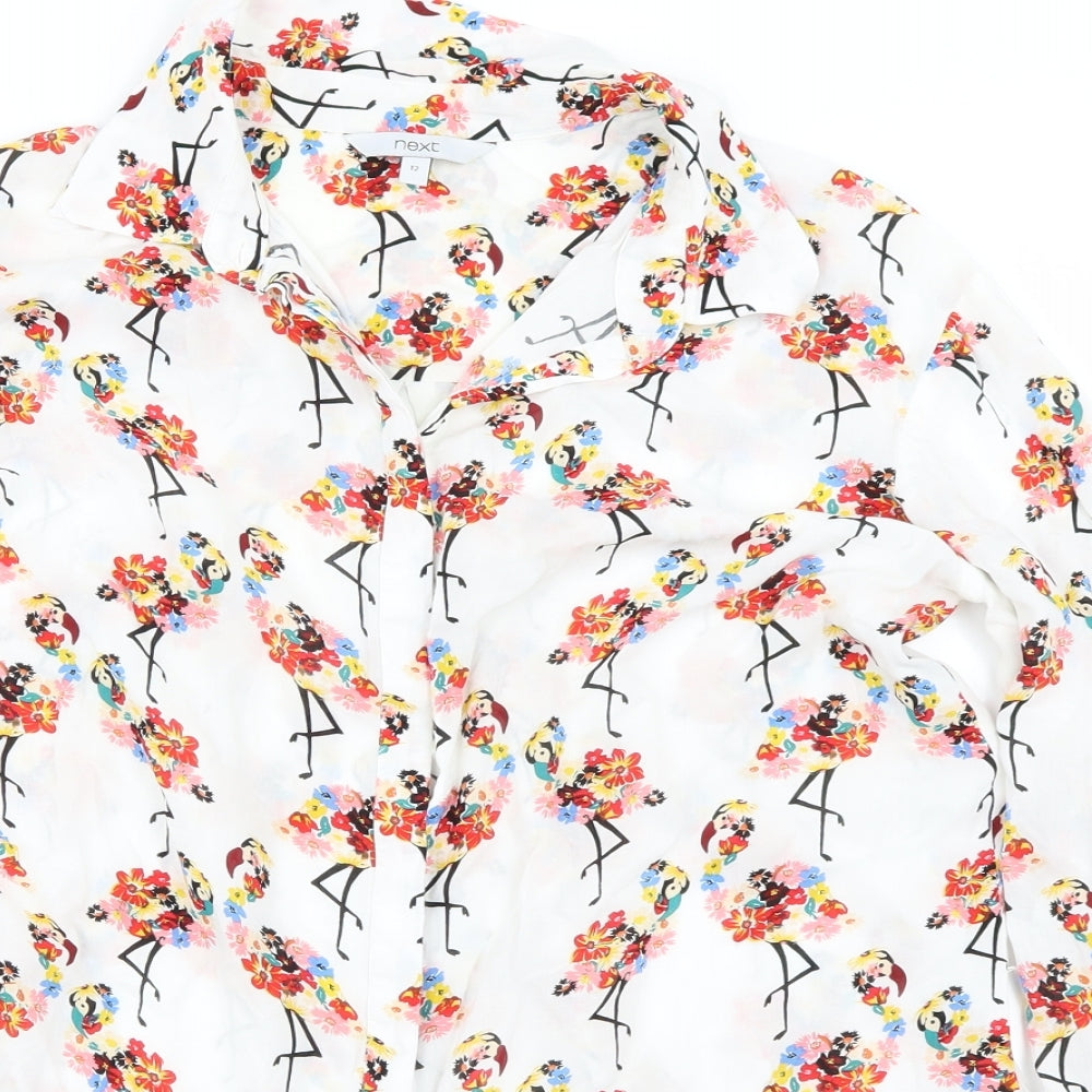 NEXT Womens White   Basic Button-Up Size 10