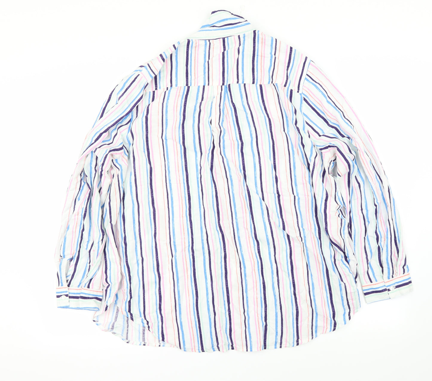 TU Womens White Striped  Basic Button-Up Size 12