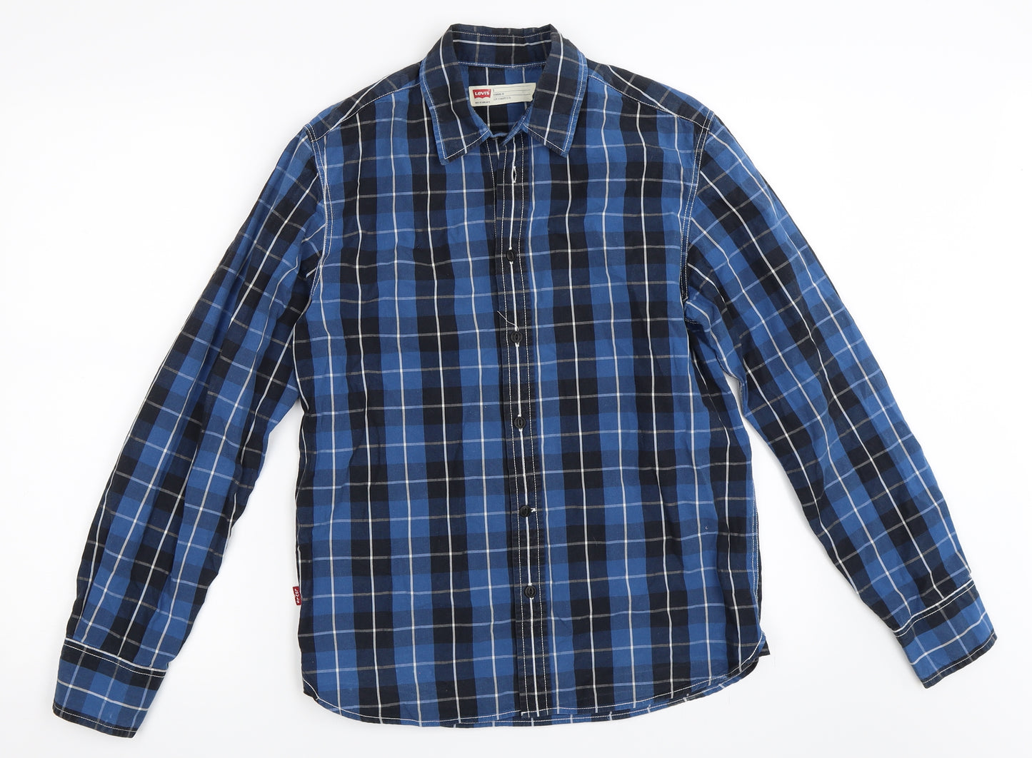 Levi's Mens Blue Check   Button-Up Size S
