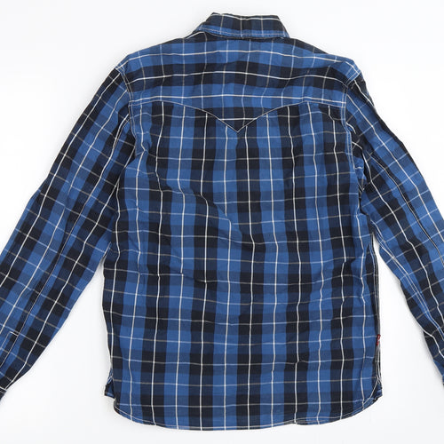 Levi's Mens Blue Check   Button-Up Size S