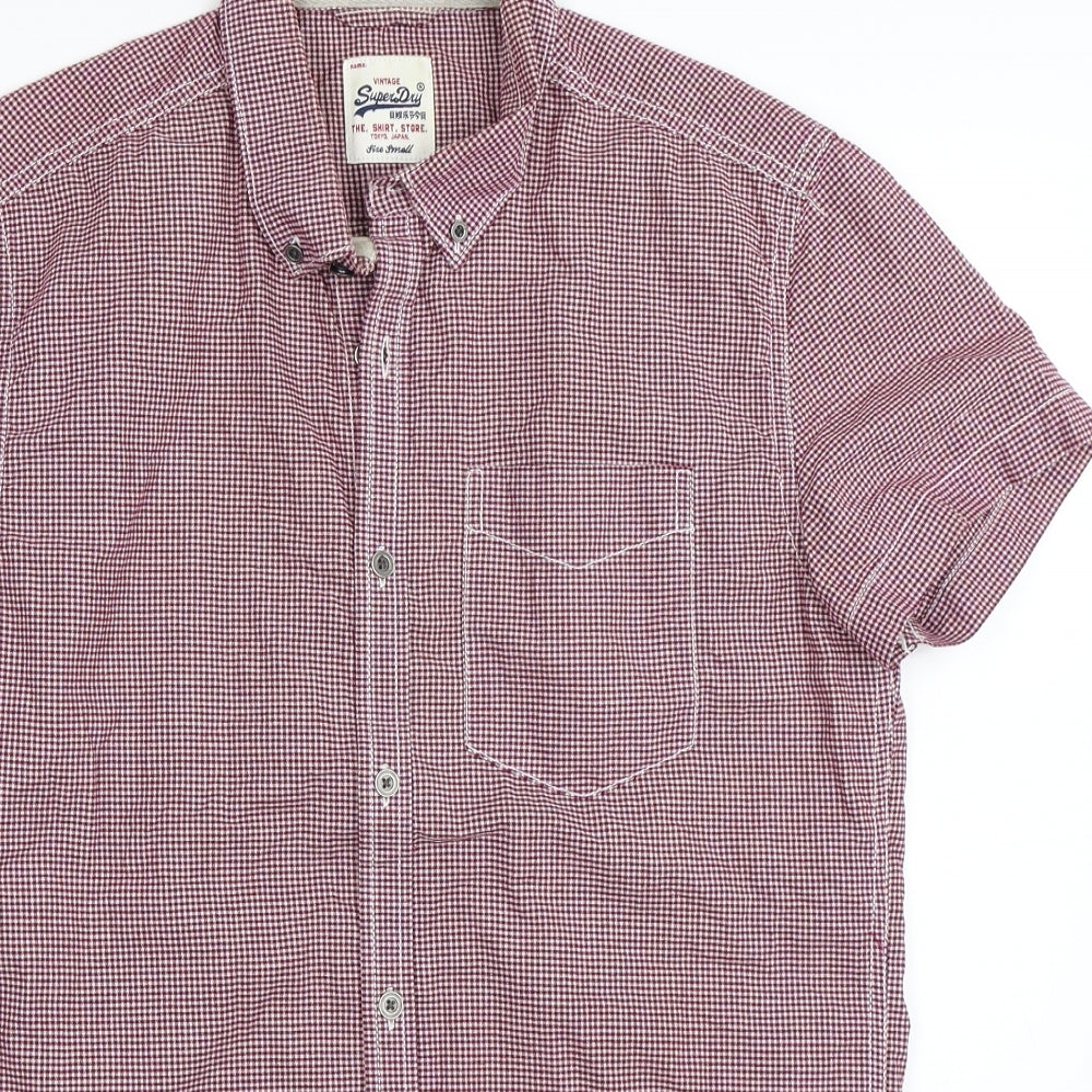 Superdry Mens Red    Button-Up Size S