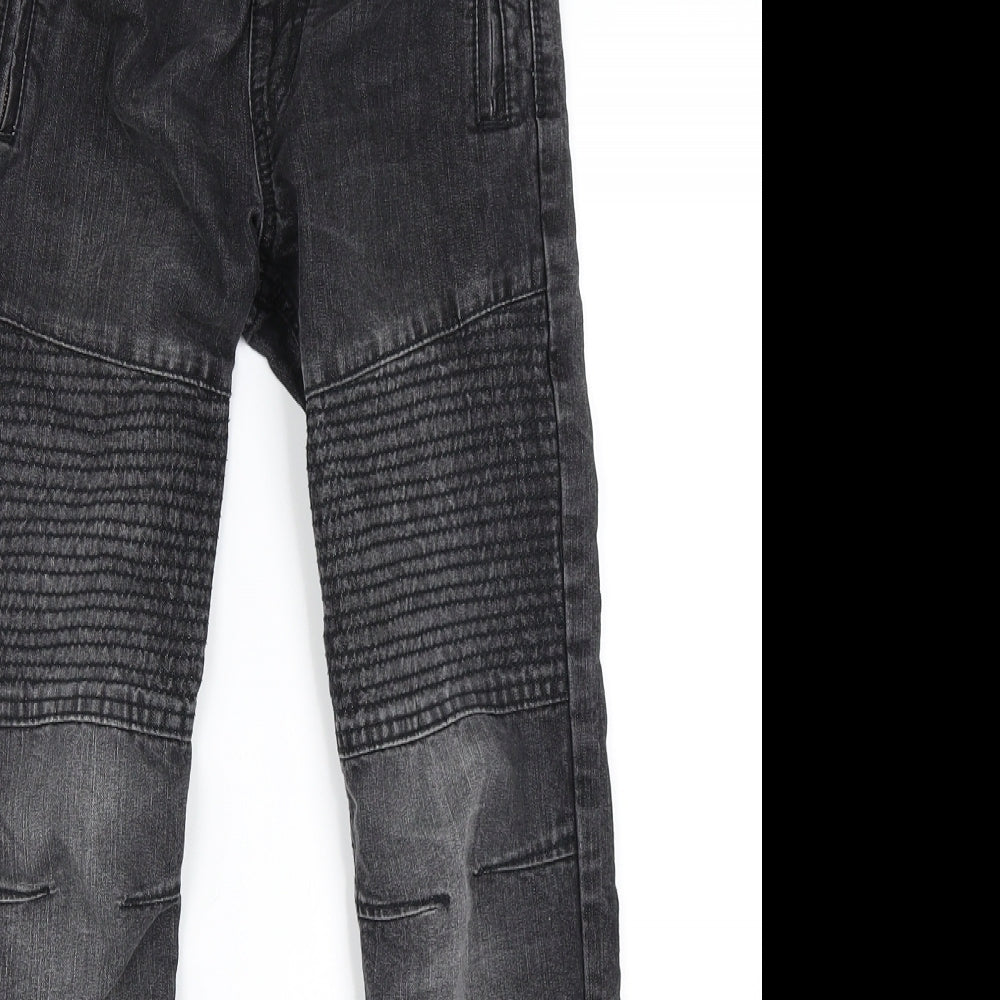 George Boys Black  Denim Straight Jeans Size 9-10 Years