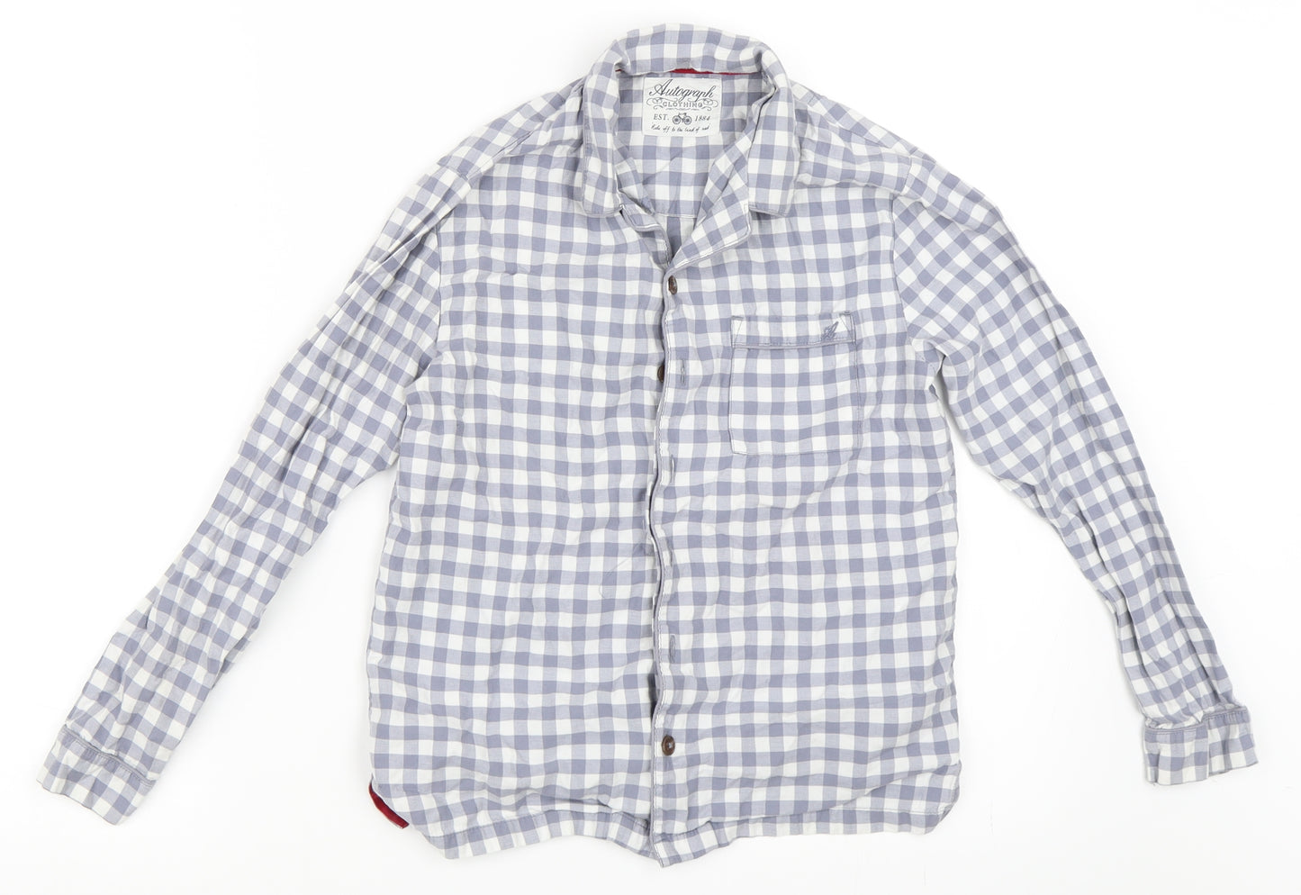 Marks and Spencer Boys Grey   Basic Button-Up Size 9-10 Years