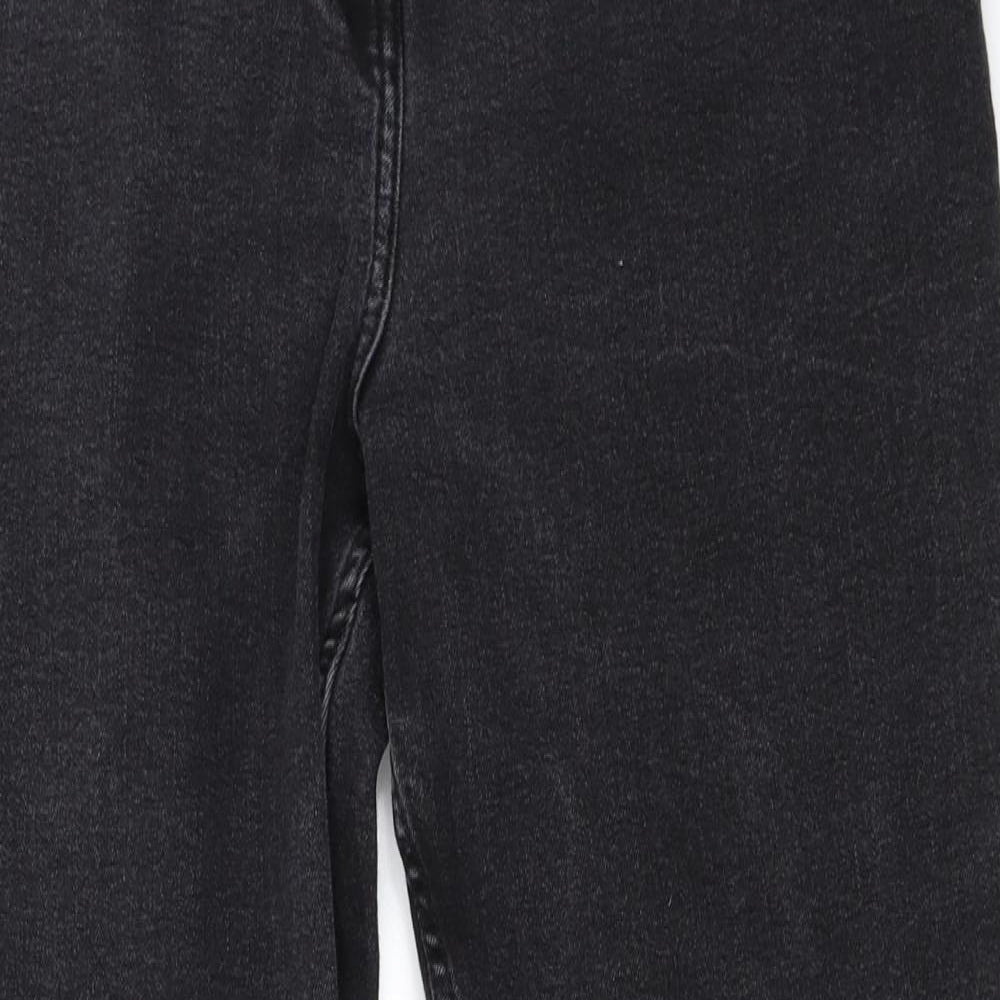 Debenhams Womens Black  Denim Straight Jeans Size 18 L28 in