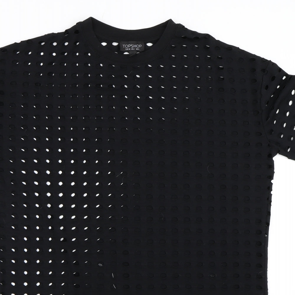Topshop Womens Black   T-Shirt Dress  Size 6
