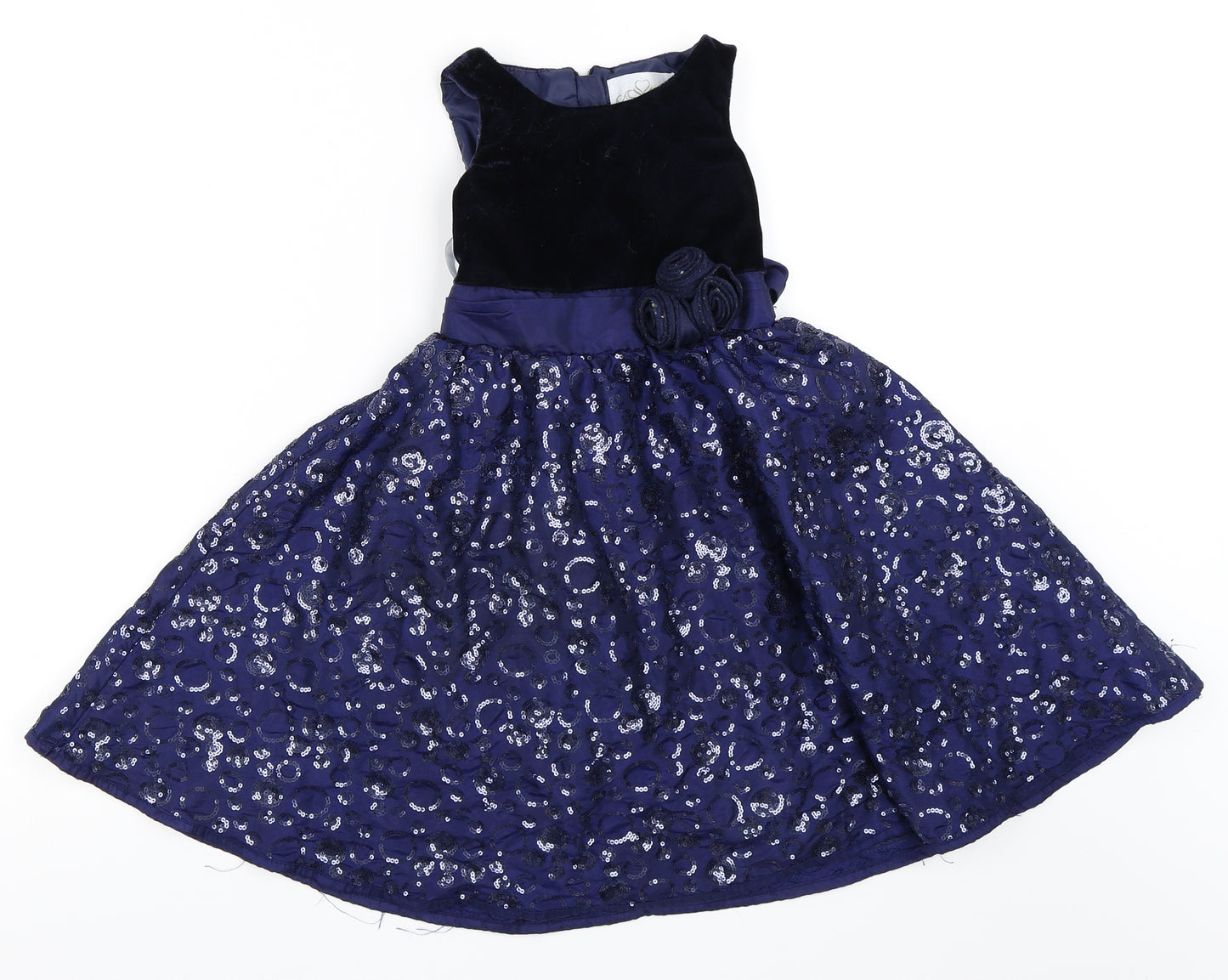 Dress to Impress Girls Blue   Skater Dress  Size 6-7 Years