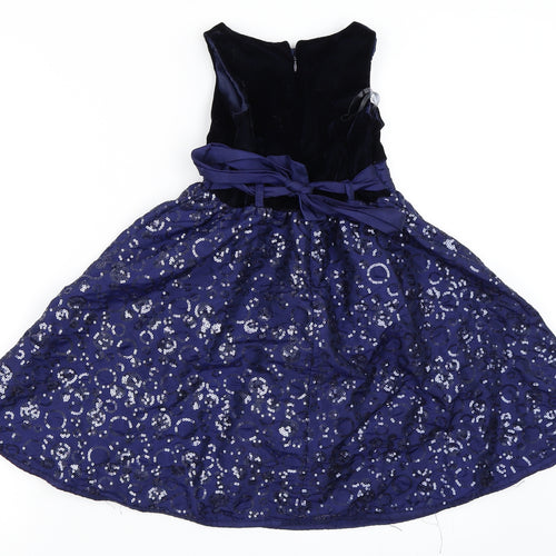 Dress to Impress Girls Blue   Skater Dress  Size 6-7 Years