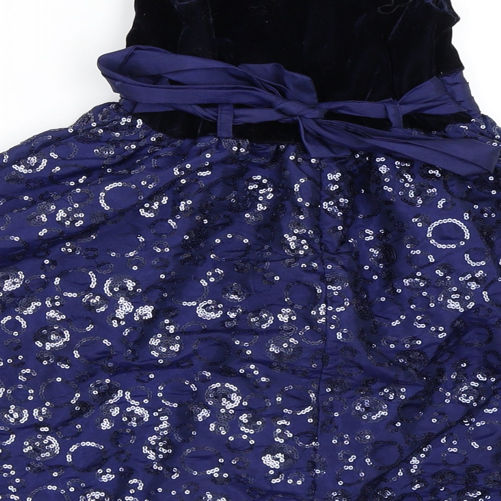 Dress to Impress Girls Blue   Skater Dress  Size 6-7 Years