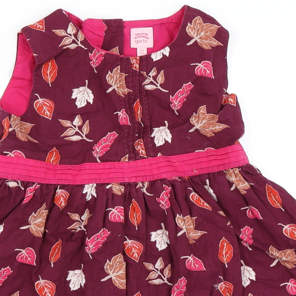 Laura Ashley Girls Purple   Skater Dress  Size 4-5 Years