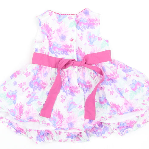 TU Girls White   Skater Dress  Size 9-12 Months