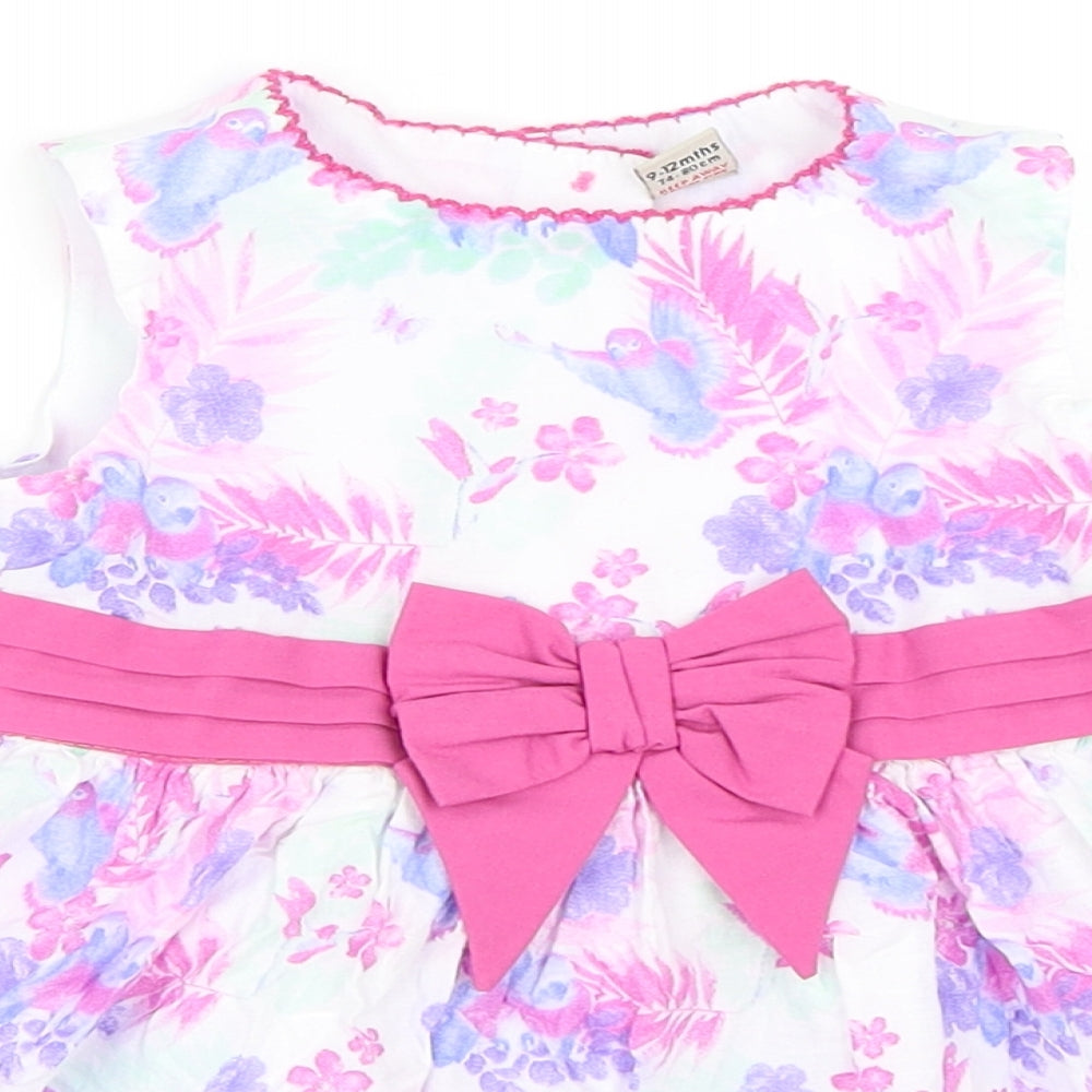 TU Girls White   Skater Dress  Size 9-12 Months