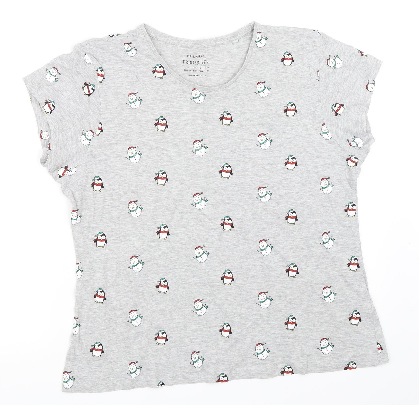 Primark Womens Grey   Basic T-Shirt Size 20