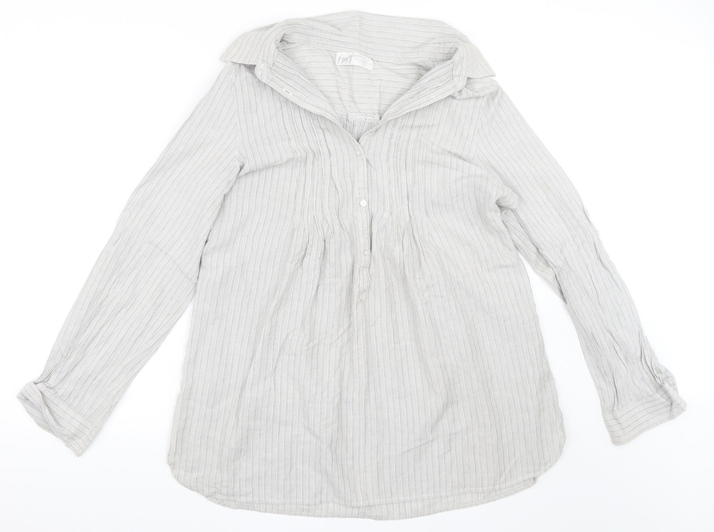 Internationale Womens Silver   Shirt Dress  Size 14